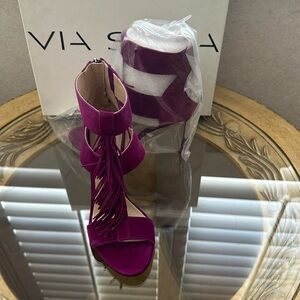 VIA SPIGA PLUM SUEDE HELLS